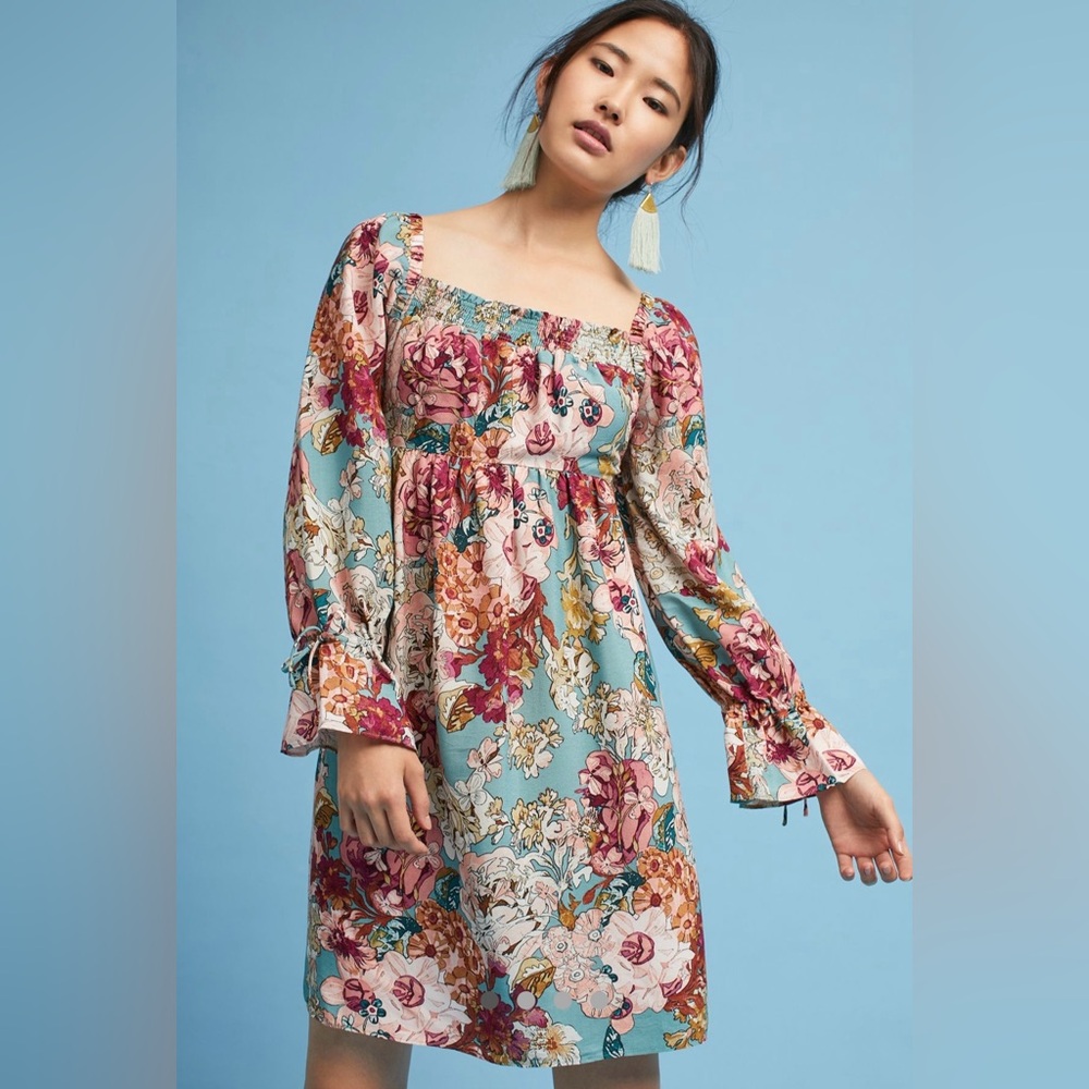 Anthropologie Maeve Milou Dress in Mint
